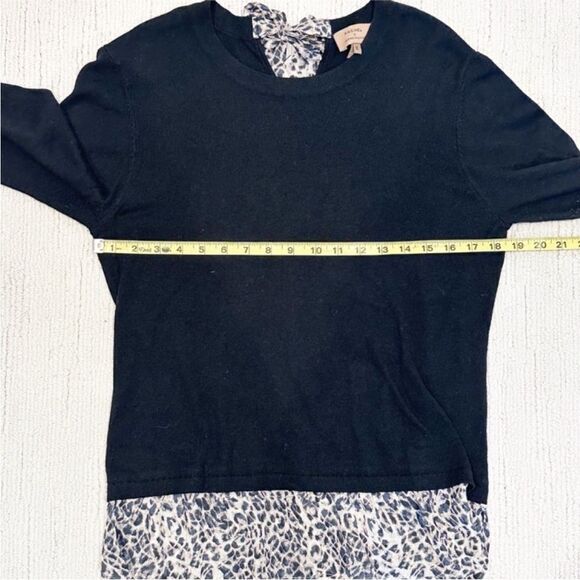Kachel X Anthropologie | Cashmere Blend Leopard
Ruffle Hem Sweater Black 14 - Picture 5 of 13